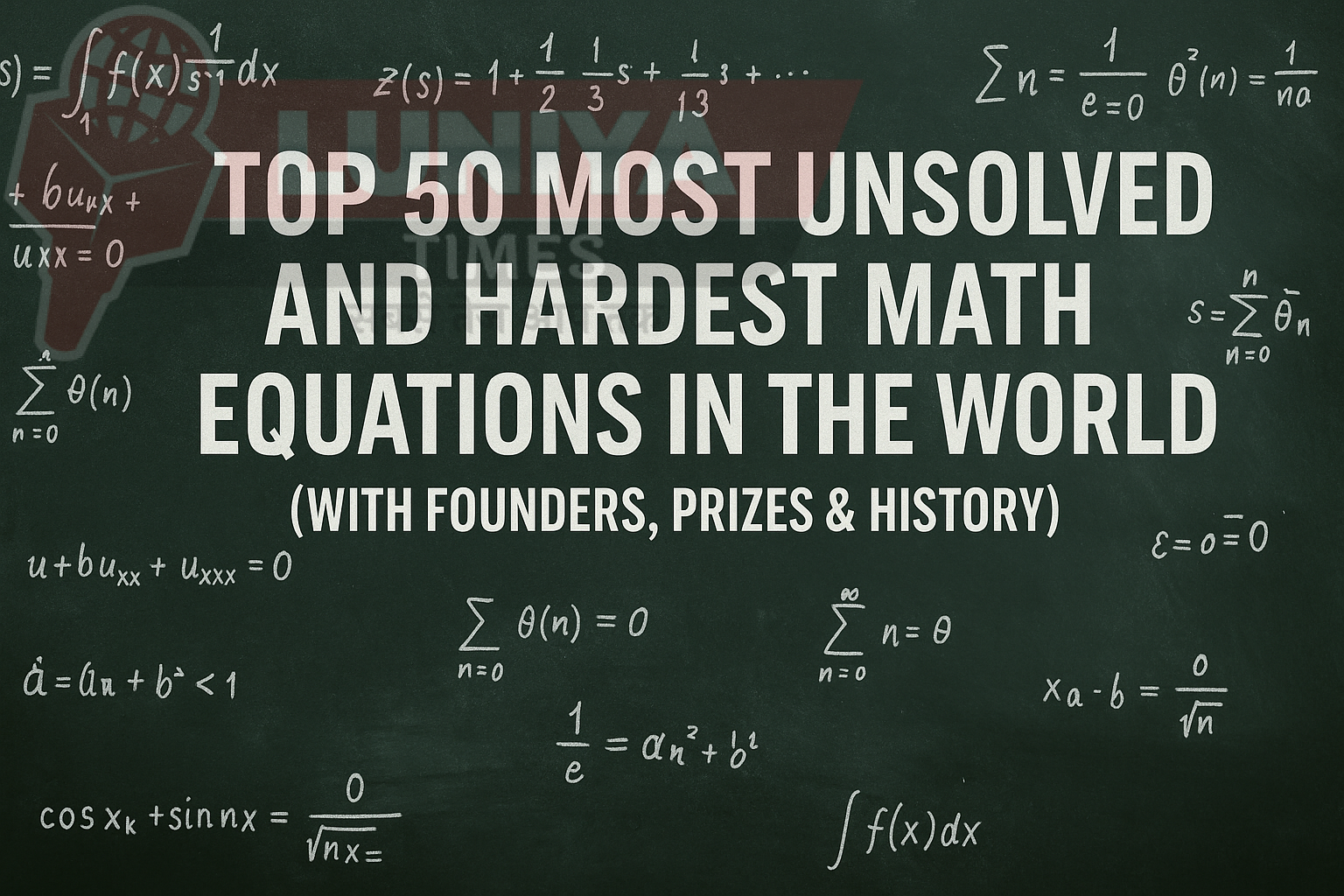 Top 50 Most Unsolved and Hardest Math Equations (With Founders, Prizes & History)