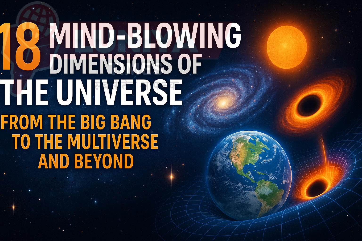 A Feature Image that represent Universe All 18 Mind-Blowing Dimensions.