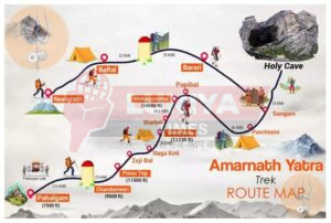 अमरनाथ यात्रा 2025: तैयारी ऐतिहासिक, सुरक्षा अभूतपूर्व, 1 जुलाई से रजिस्ट्रेशन 4 Amarnath Treak Route Map (अमरनाथ यात्रा 2025)