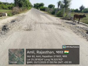 आमली और महेंद्रगढ़ के बीच रोड पर कटिंग से बढ़ा हादसों का खतरा 4 IMG 20251107 WA0006