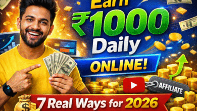 रोज ₹1000 ऑनलाइन कैसे कमाएं? 7 असली तरीके (2026) – बिना इन्वेस्टमेंट पूरी गाइड